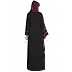 Kaftan style abaya- Black-Purple Kaftan style abaya- Black-Purple